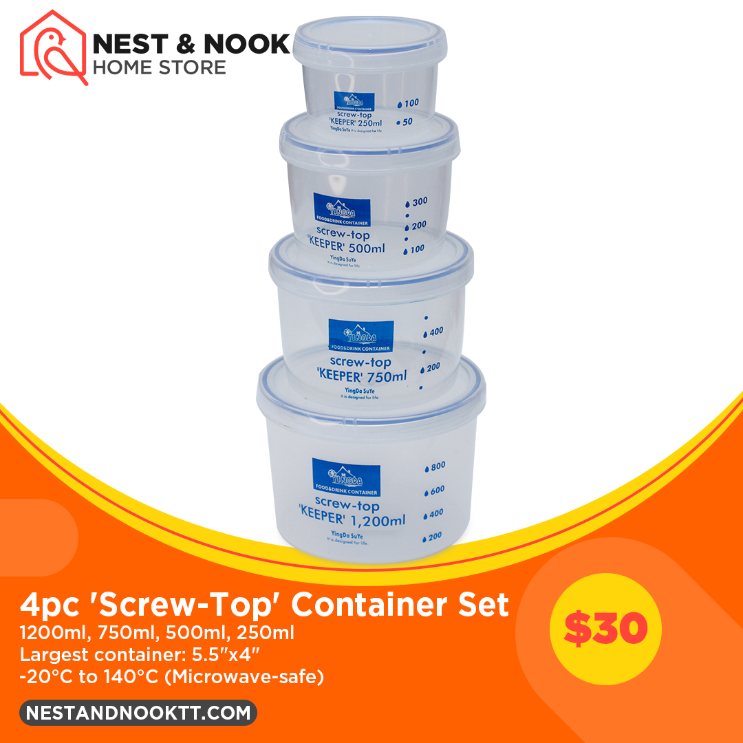 4pc Screw-Top Container Set