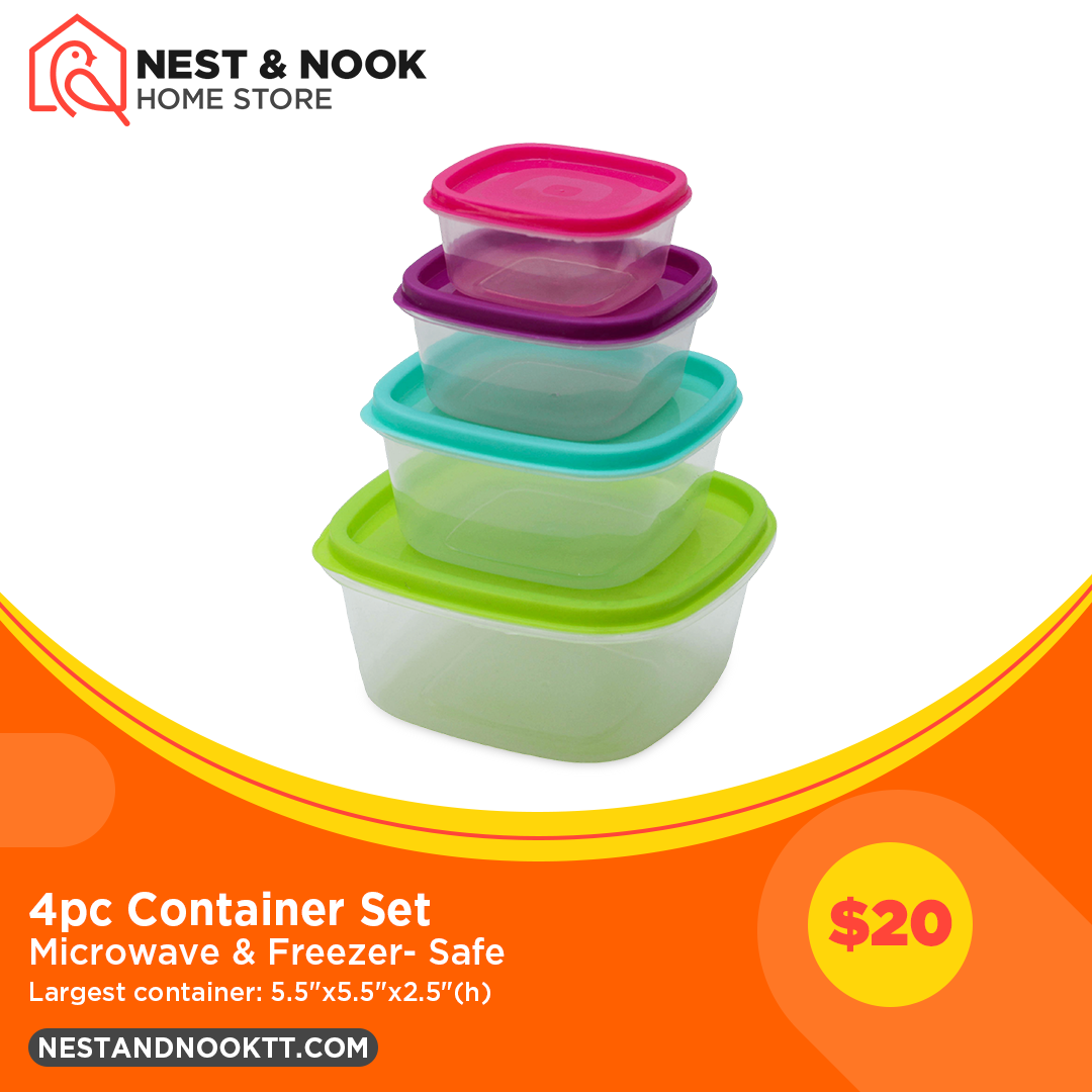 4pc Square Container Set