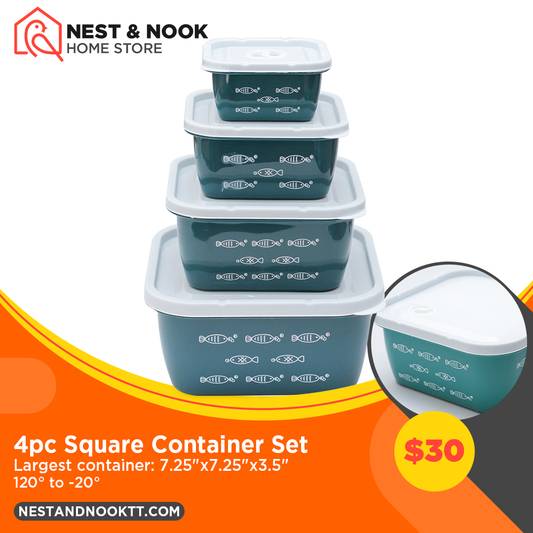 4pc Square Container Set