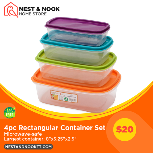 4pc Rectangular Container Set