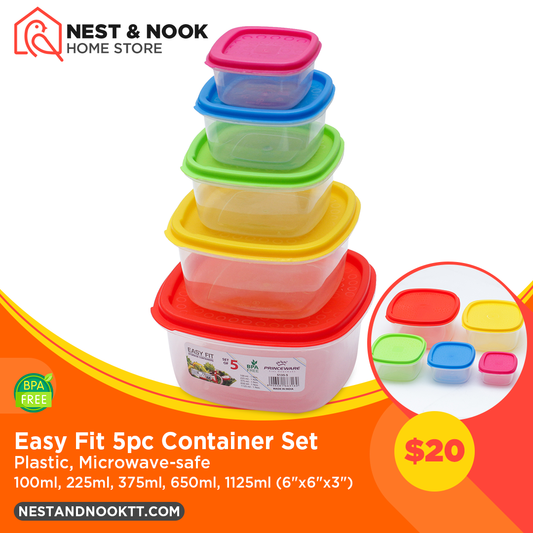 Easy Fit 5pc Container Set
