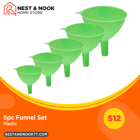 5pc Plastic Funnel Set
