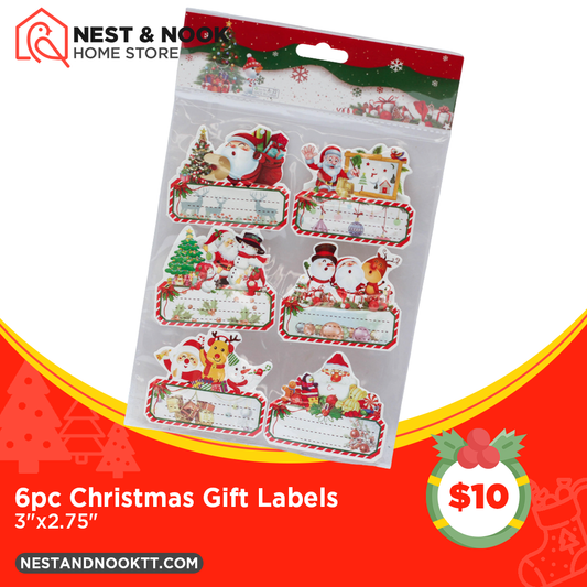 6pc Christmas Gift Labels