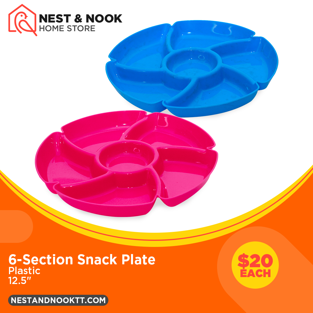 6 Section Snack Plate