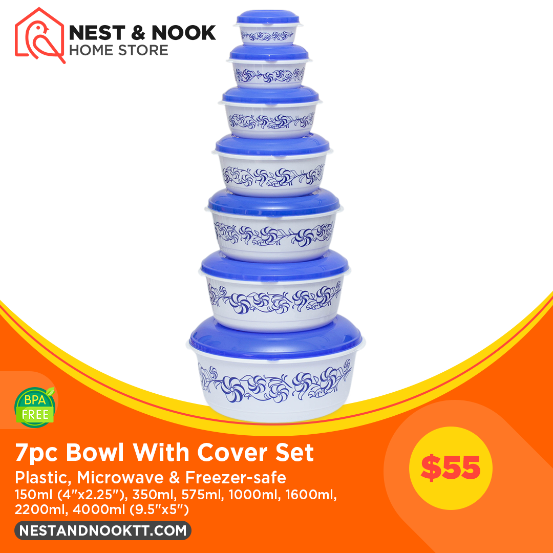 7pc Bowl With Cover Container Set