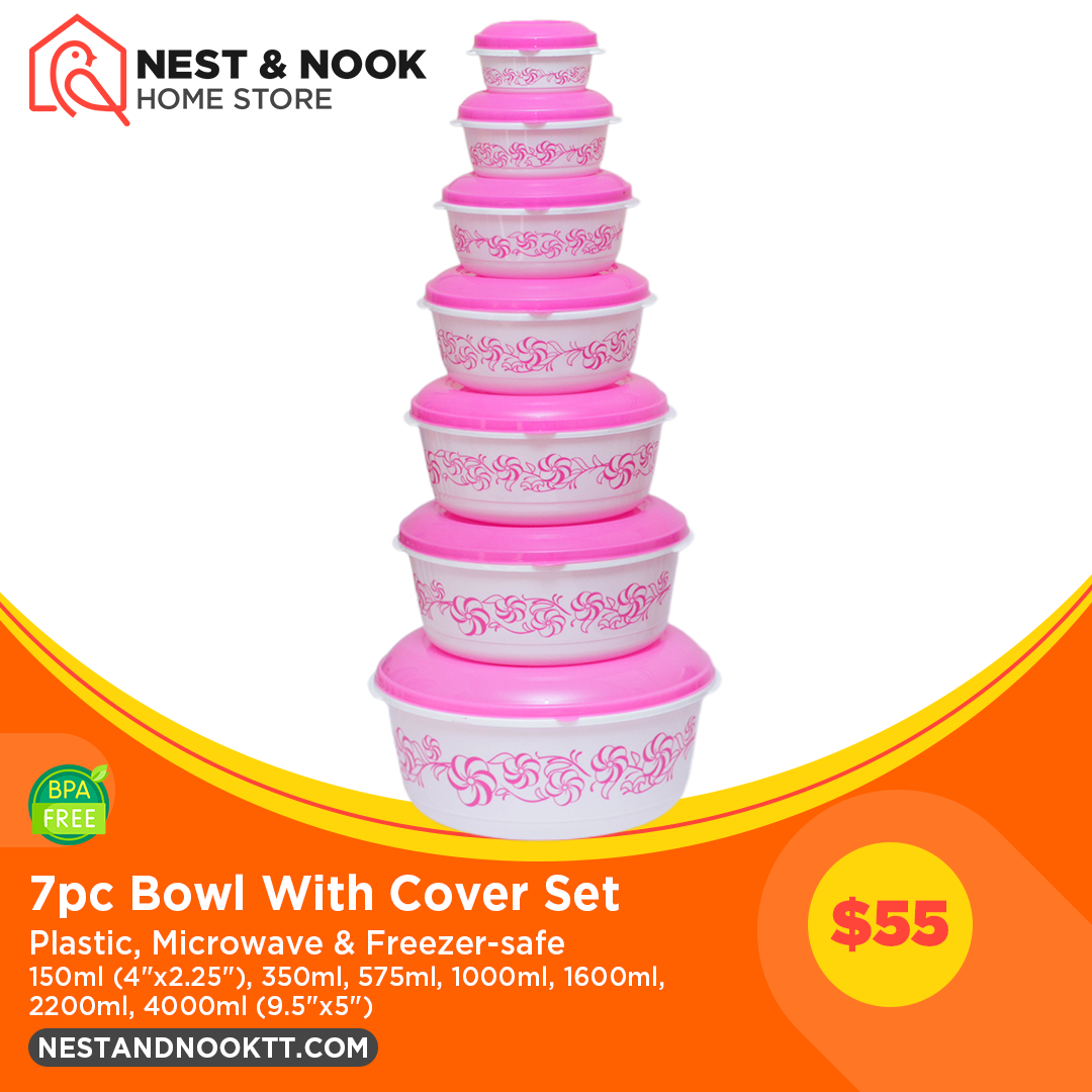 7pc Bowl With Cover Container Set