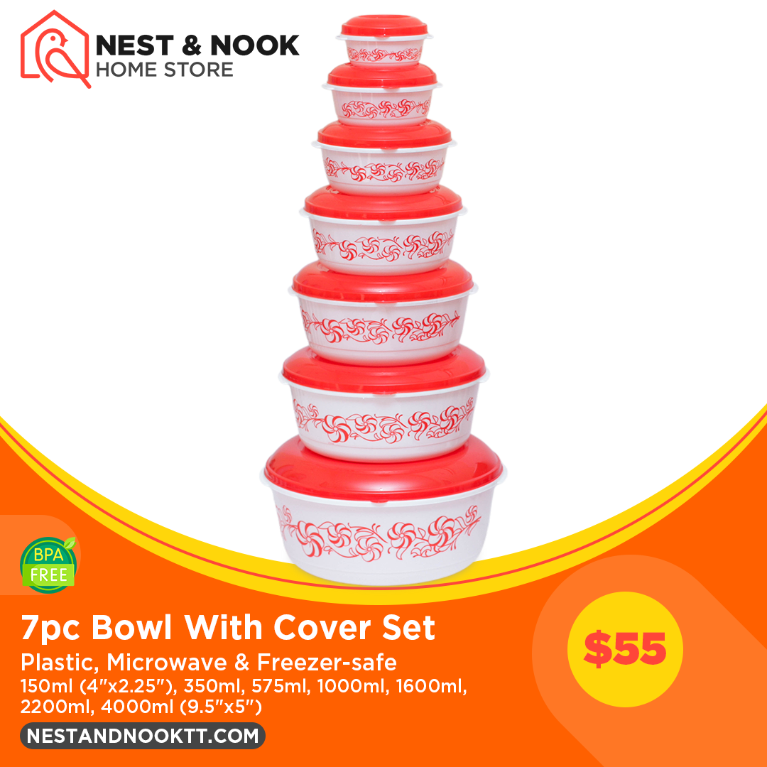 7pc Bowl With Cover Container Set