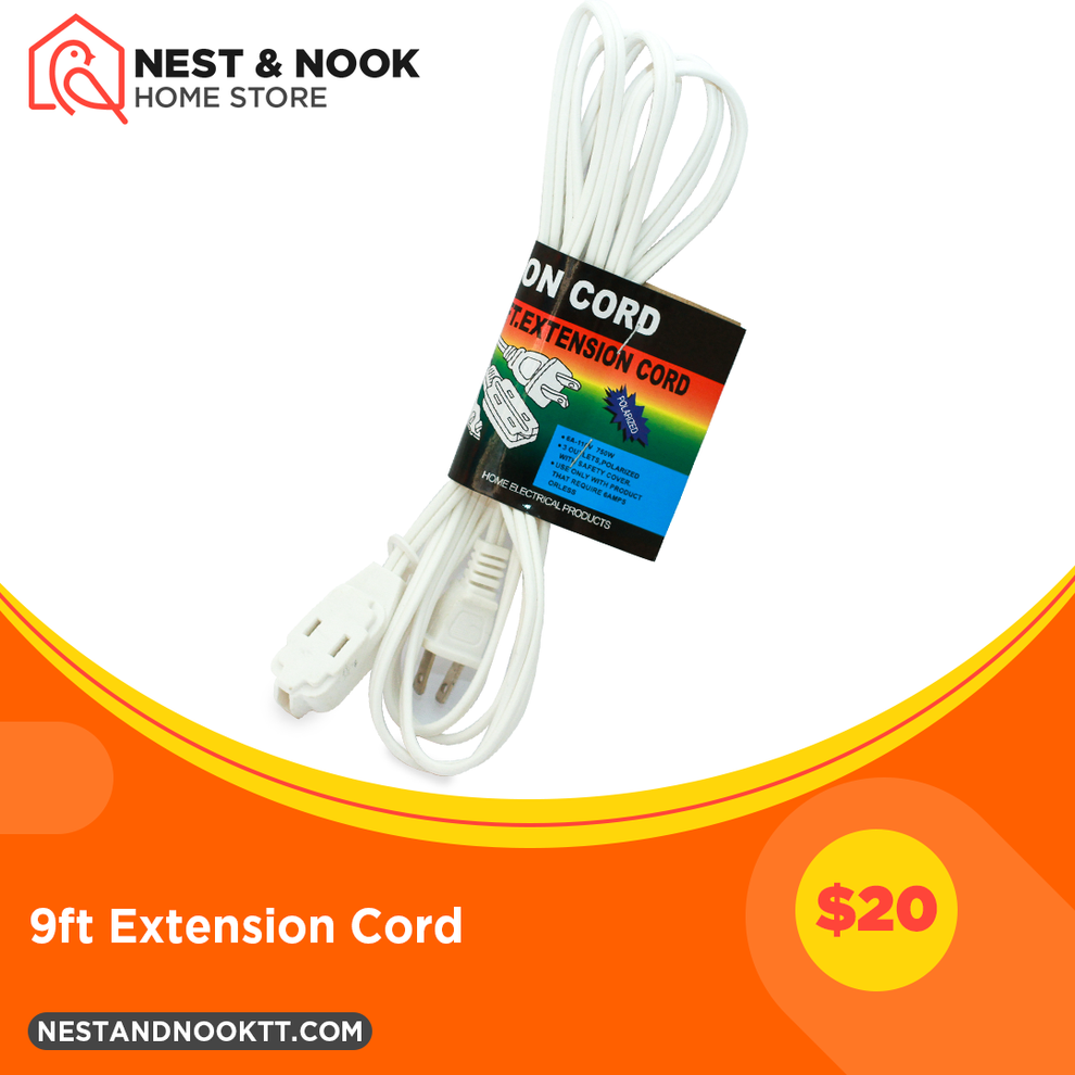 9 Feet Extension Cord – Nest & Nook Home Store