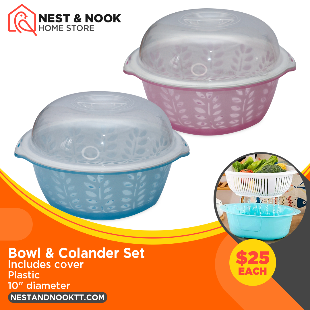 Bowl & Colander Set (Transparent Bowl)
