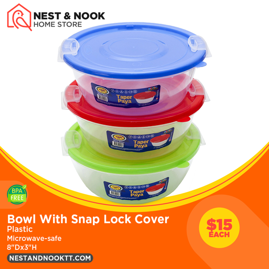 Bowl With Snap Lock Cover