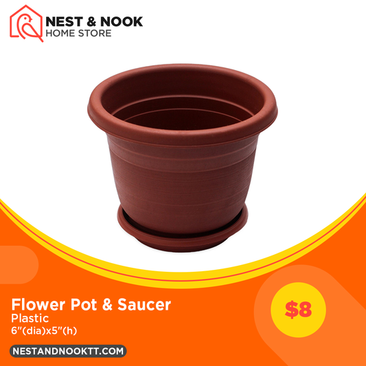 Flower Pot & Saucer