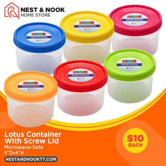 Lotus Container With Screw Lid