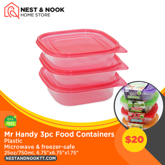 Mr Handy 3pc Food Containers