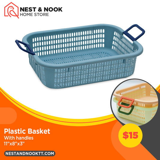 Plastic Basket with Handles