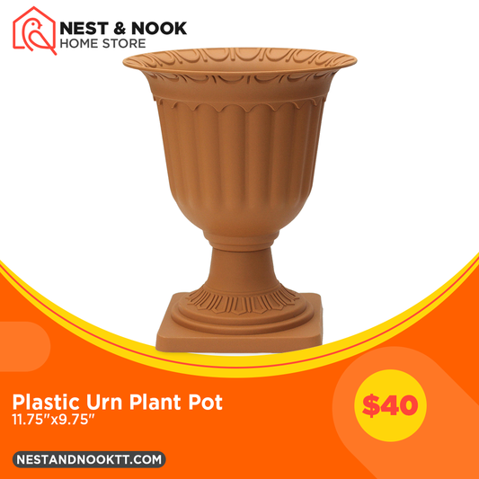 Plastic terracotta urn plant pot 