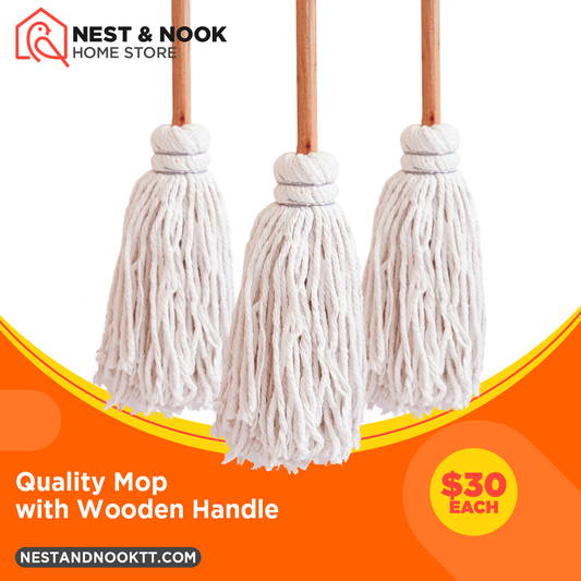 Quality Mop with Wooden Handle