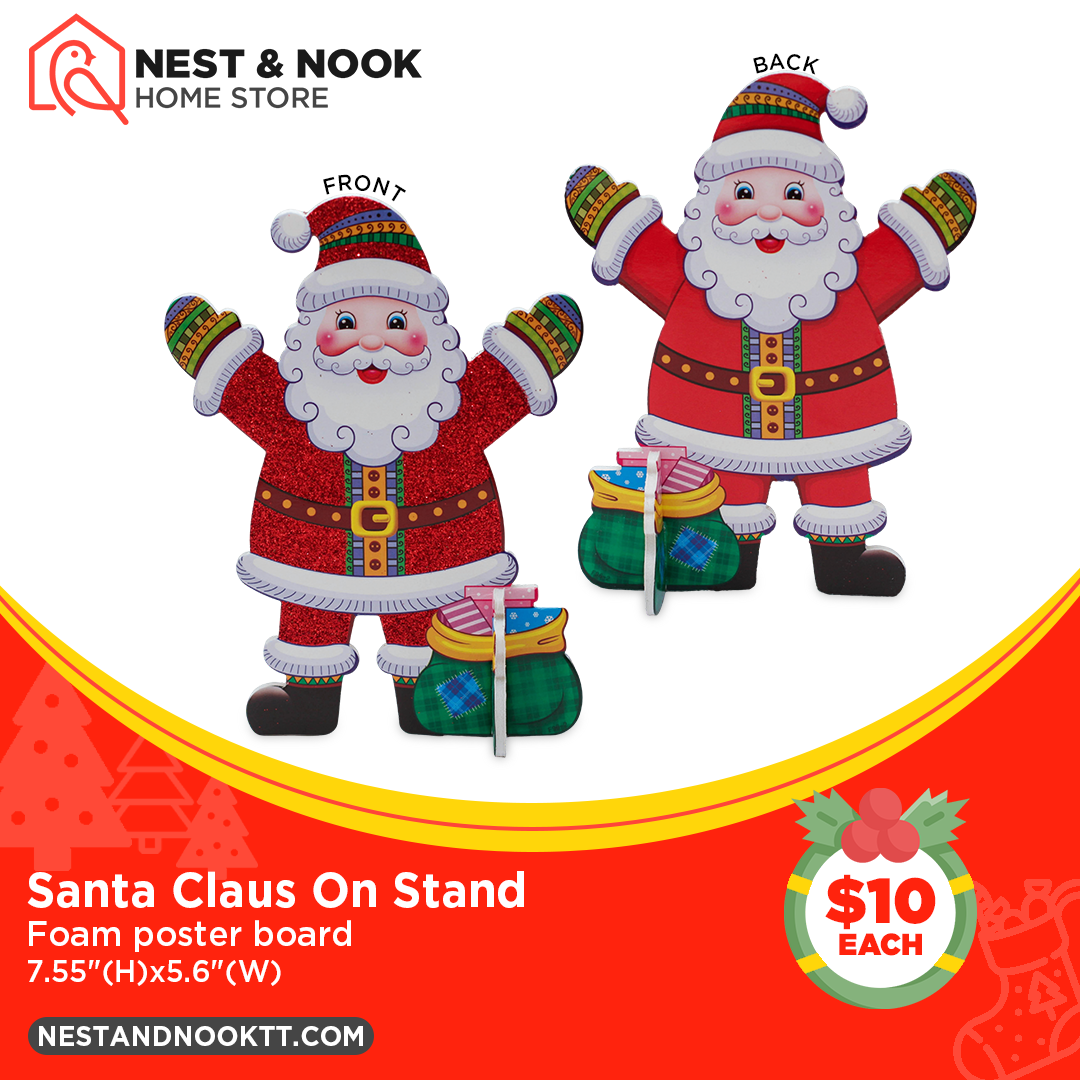 Christmas Display On Stand (Santa & Rudolph) – Nest & Nook Home Store