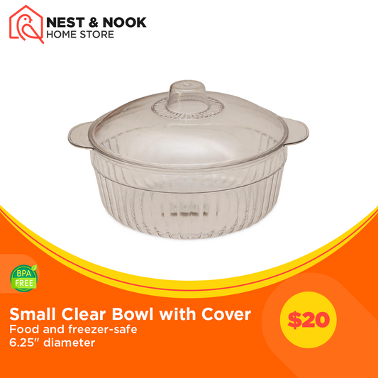 Small Clear Bowl with Cover
