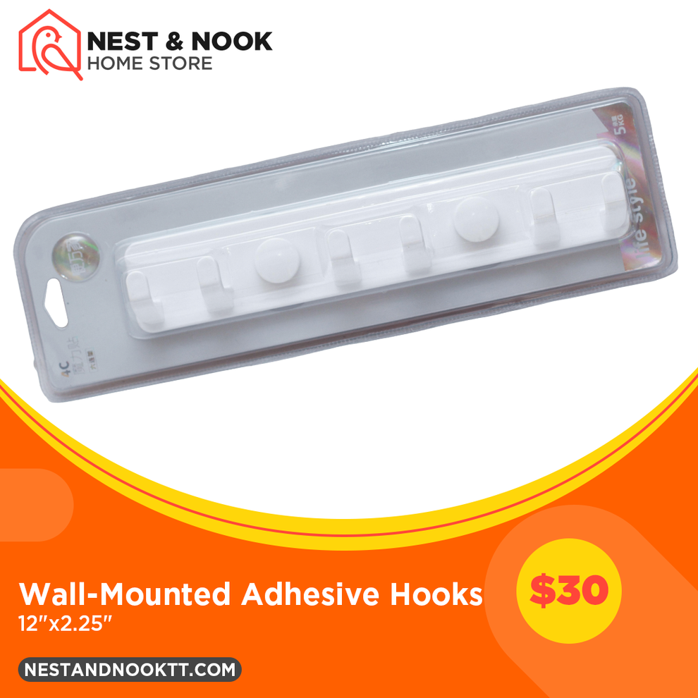 Wall-Mounted Adhesive Hooks – Nest & Nook Home Store