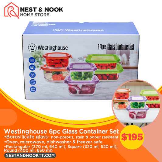 Westinghouse 6pc Glass Container Set