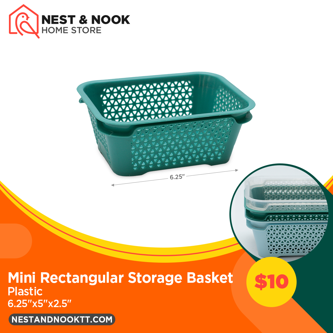 Mini Rectangular Storage Basket – Nest & Nook Home Store