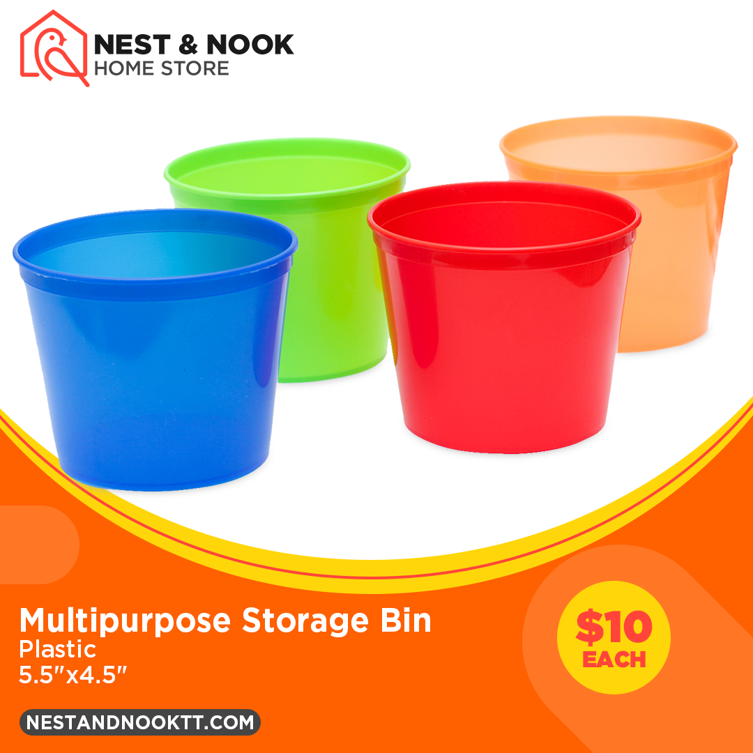 Multipurpose plastic storage bins